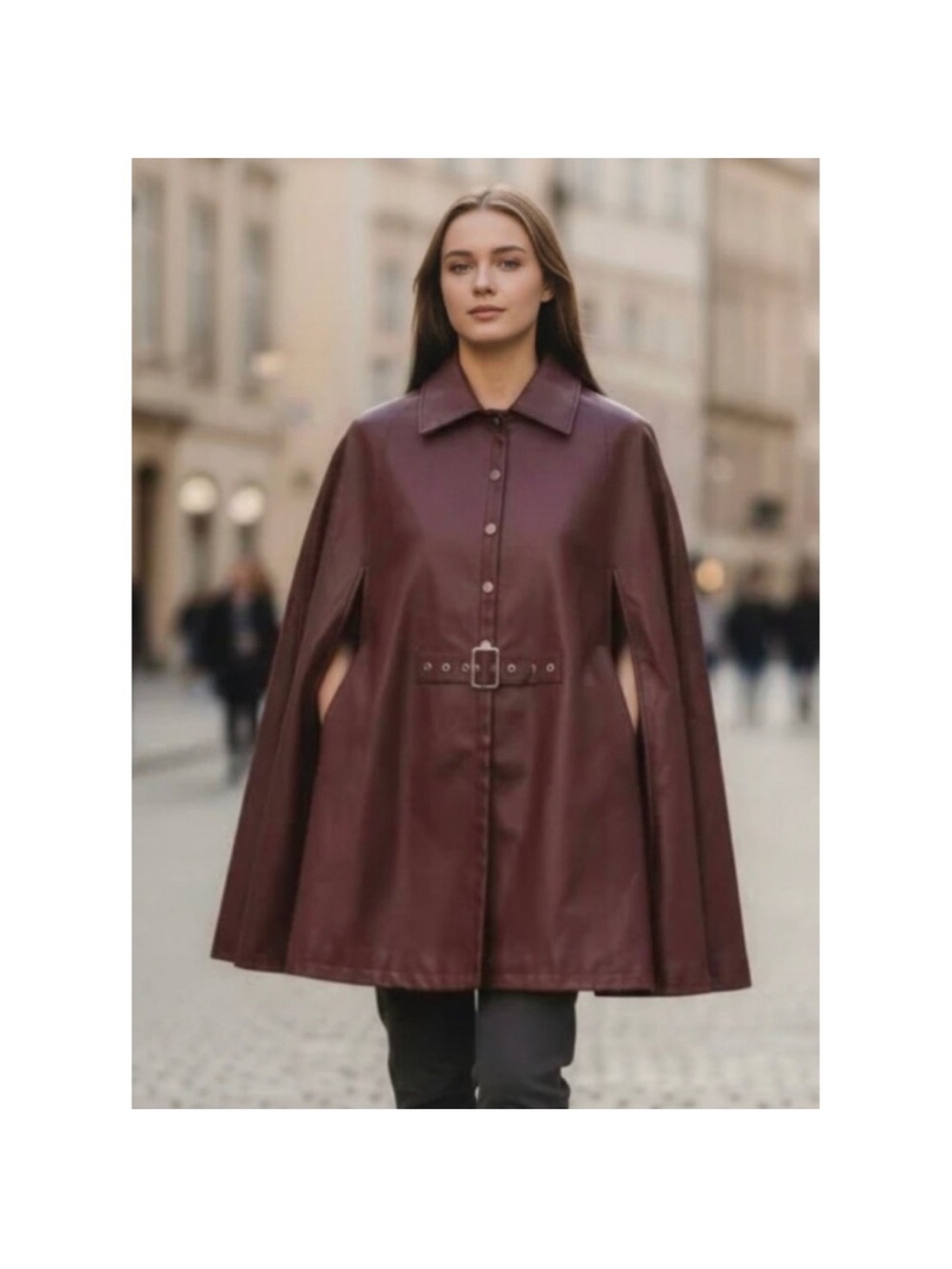 NWOT Jason Wu Faux Leather Belted Jacket